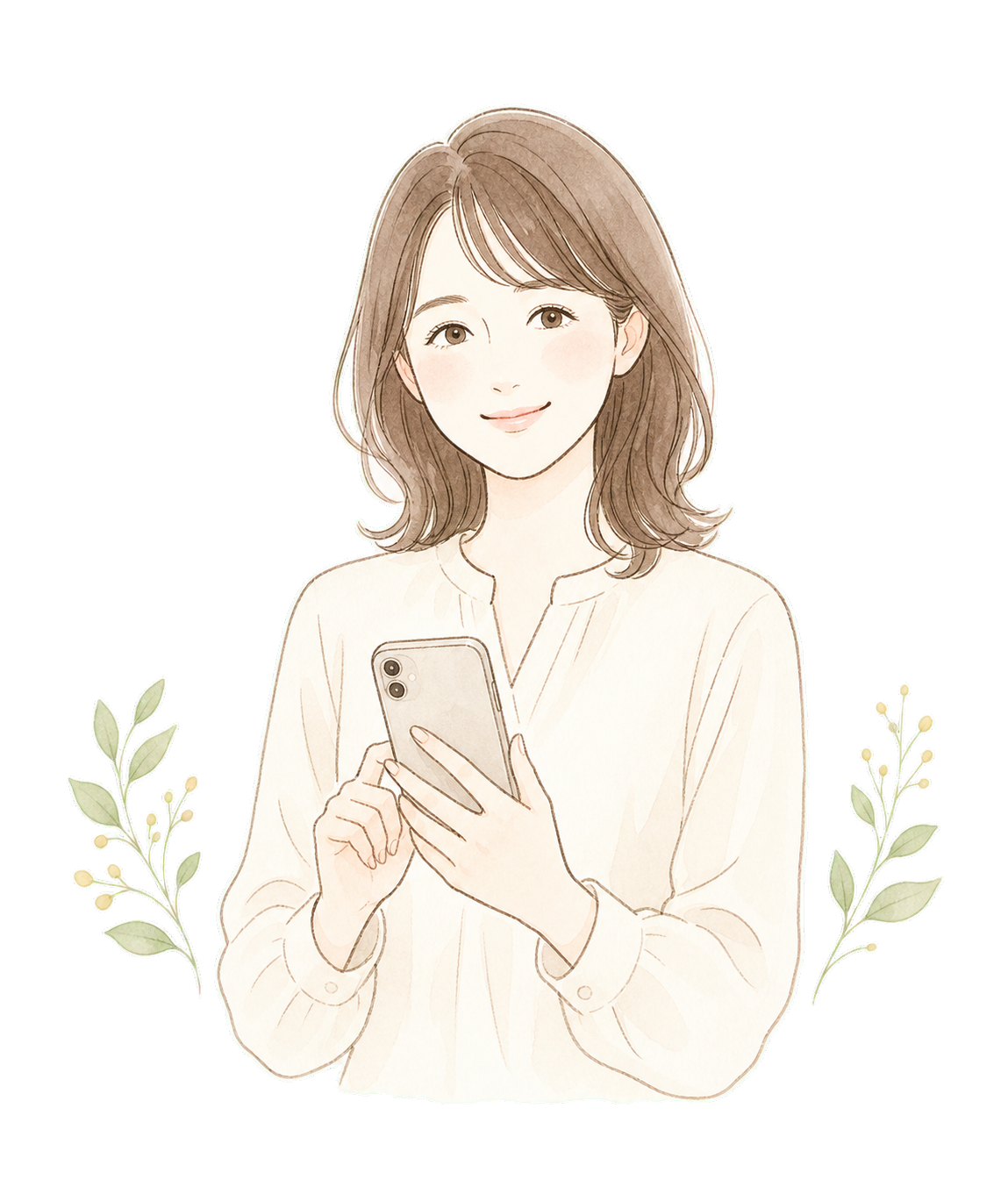相談する女性のイラスト