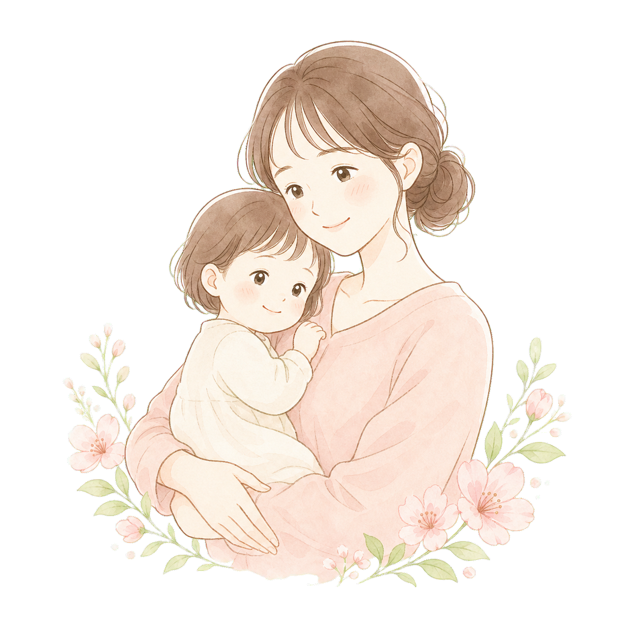 親子のイラスト